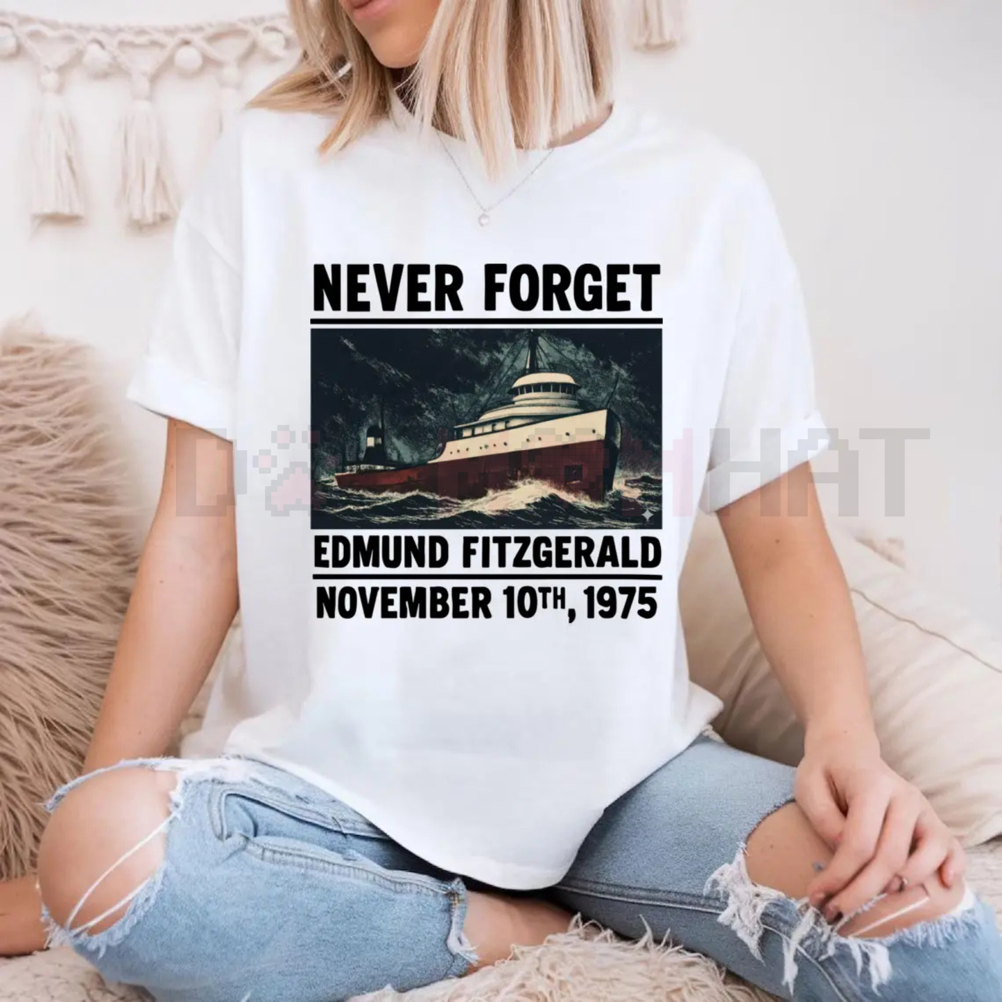 Vintage Shipwreck History Tee – SS Edmund Fitzgerald Memorial Shirt