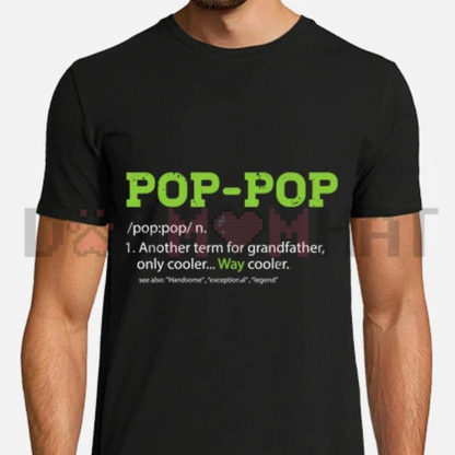Pops Definition Graphic Tee - Funny Grandpa Pop Pop Vintage Soft Cotton Unisex Father Day Gift T-Shirt