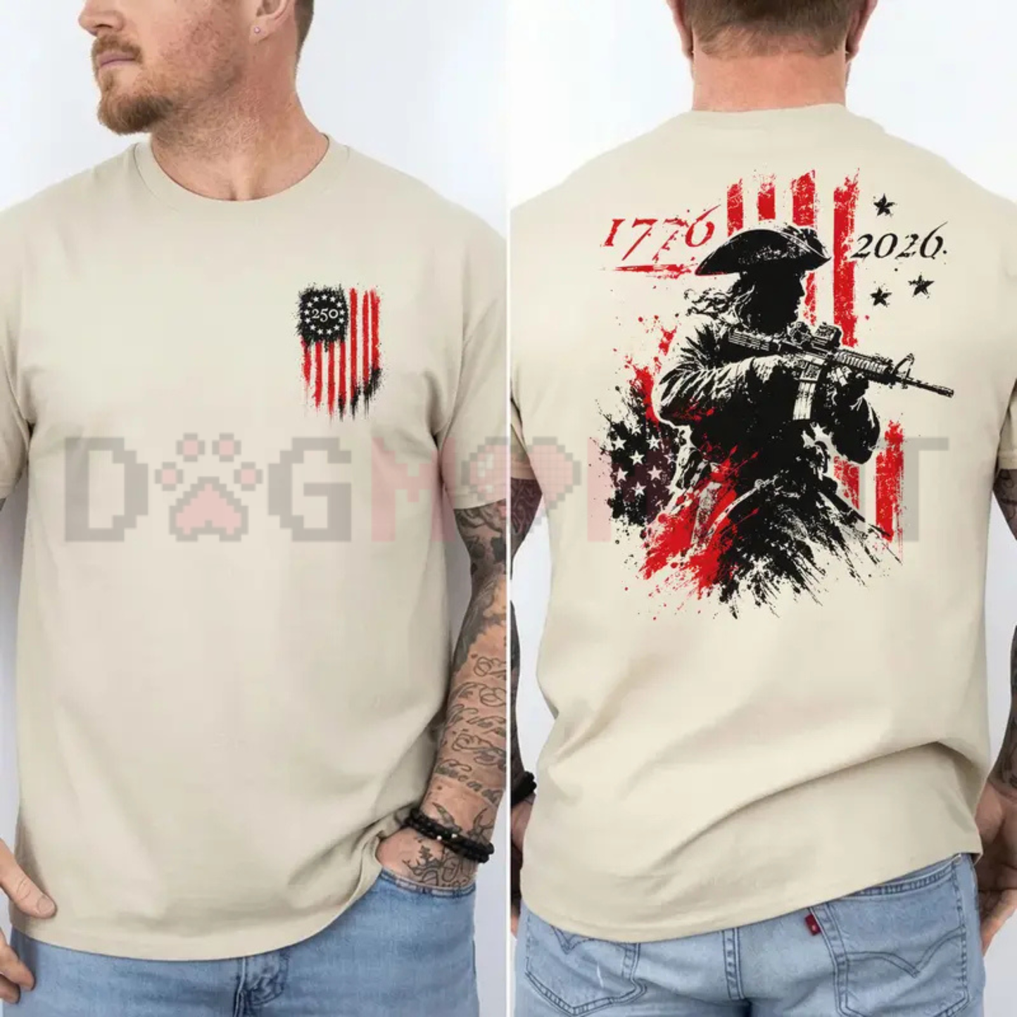 250th Anniversary Distressed 2-Sided Patriot Tee