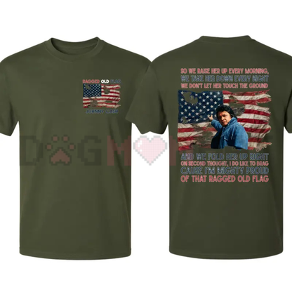 Johnny Cash "Ragged Old Flag" T-Shirt – 4th of July Legend of Country Music Tee