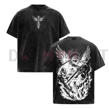 Archangel Michael Vintage Washed Oversized T-Shirt