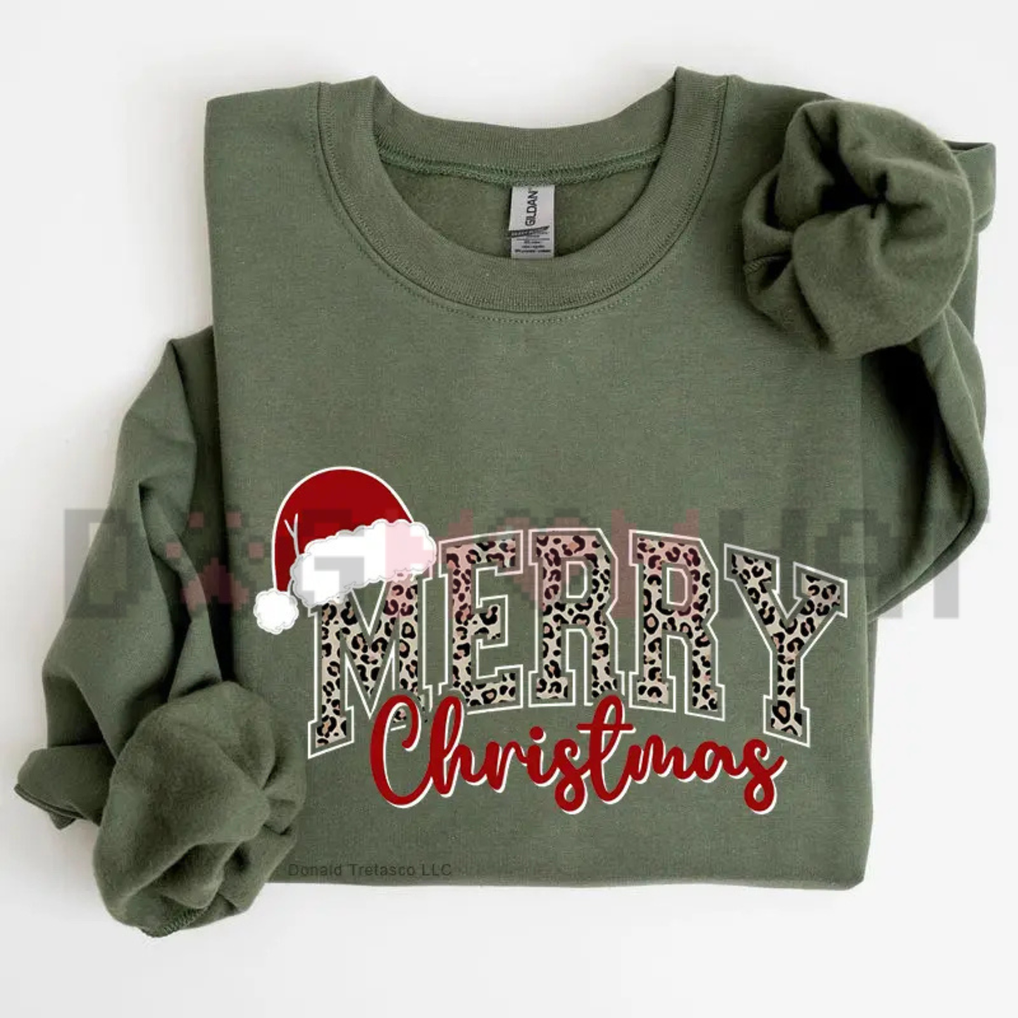Merry Christmas Buffalo Plaid Graphic Sweatshirt - Vintage Holiday Cozy Soft Cotton Unisex Xmas Family Gift Pullover