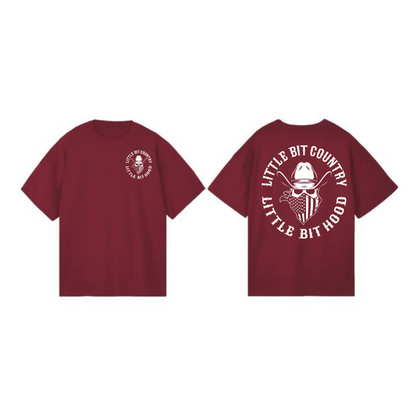 "Little Bit Country, Little Bit Hood" T-Shirt – Black Short Sleeve Tee