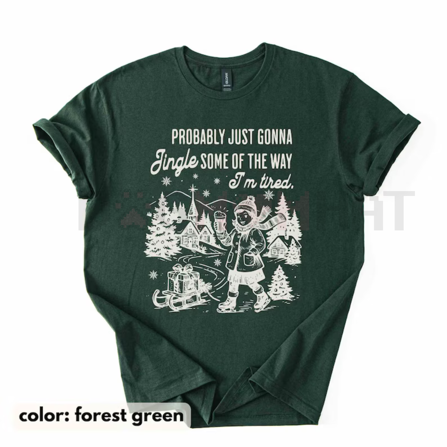 Funny 'Jingle Tired' Comfort Colors® Christmas Tee