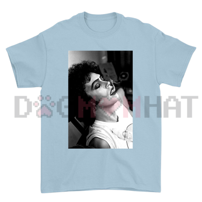 Vintage Tim Curry Smokes Retro Graphic T-Shirt - Iconic Actor BTS Homage Tee