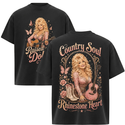 Vintage 80s Dolly Parton Graphic T-Shirt - Retro Country Music Tour & Streetwear Tee