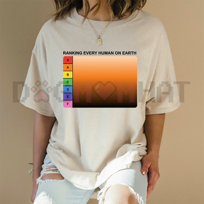 Global Citizen Tier List Graphic Tee - Funny Internet Meme Ranking Unisex Pure Cotton Shirt