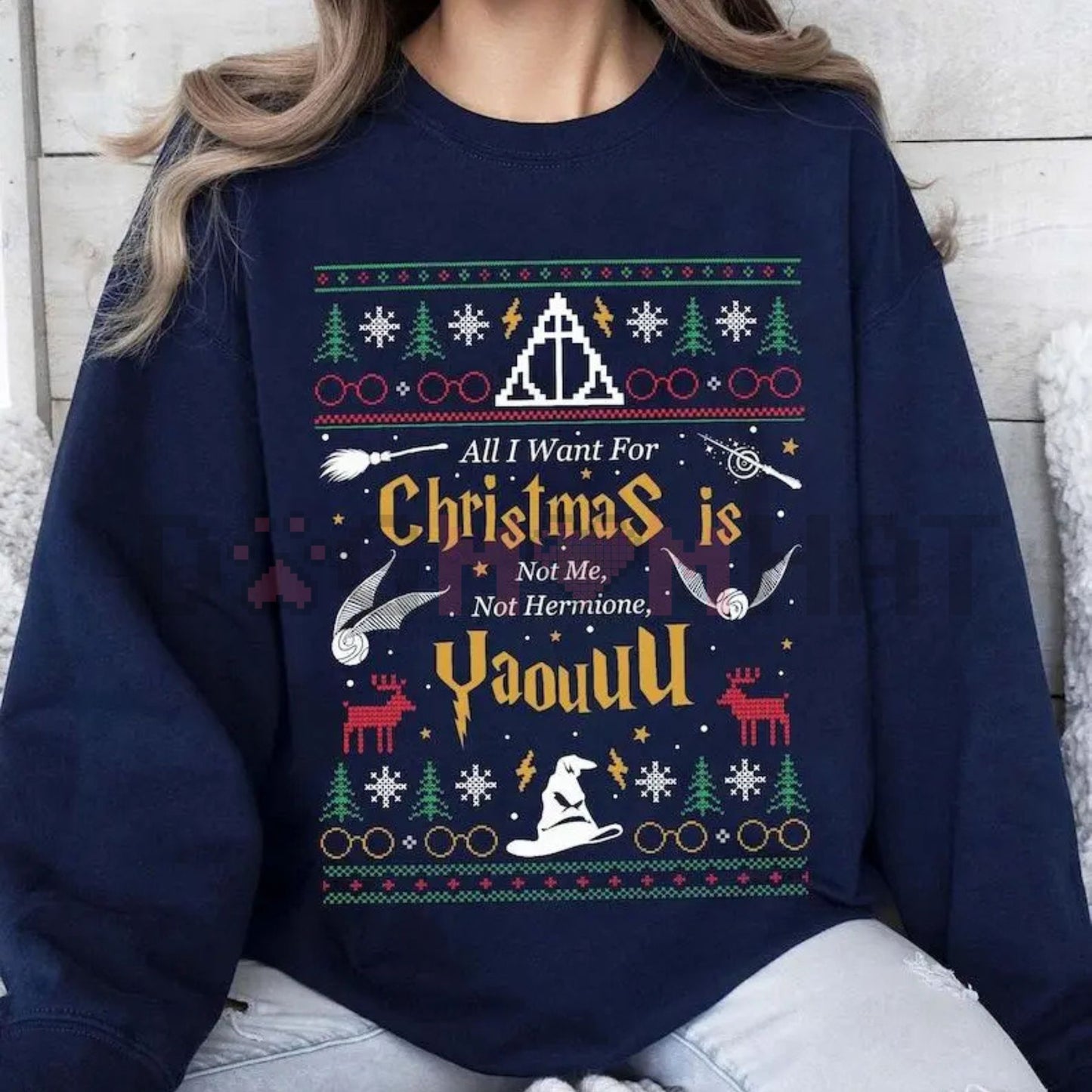 "All I Want for Christmas Is Not Me" Ugly Sweatshirt – Funny Self-Deprecating Holiday Crewneck