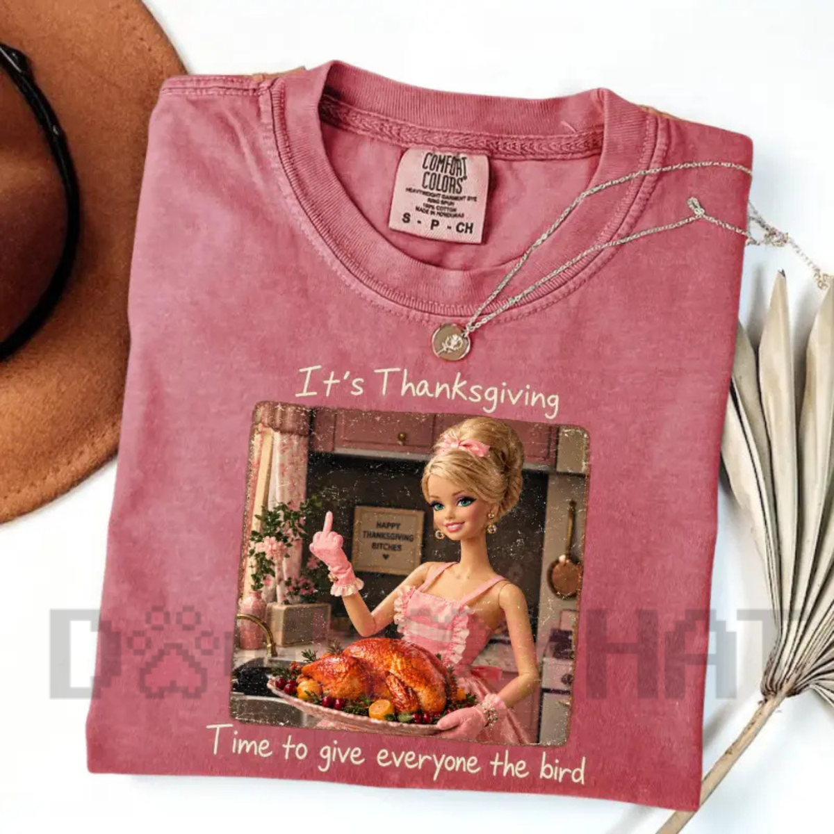 Festive Friction Tee – "I'll Just Cook For You" Funny Thanksgiving Doll Face Graphic Shirt