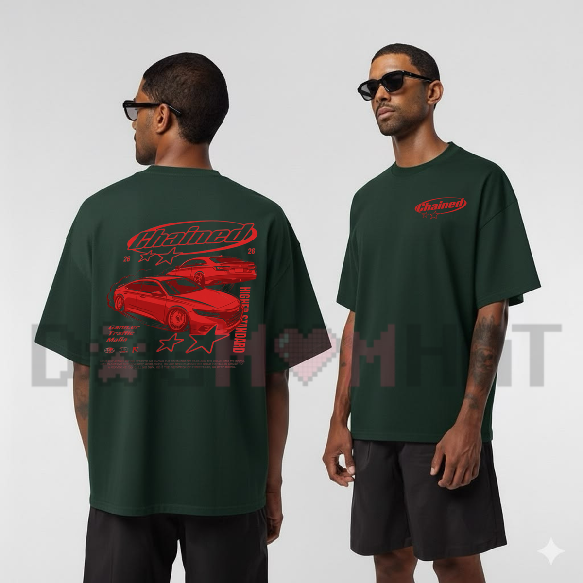 Restrained Anchor Streetwear Tee – Cyberpunk Chained Artwork Shirt