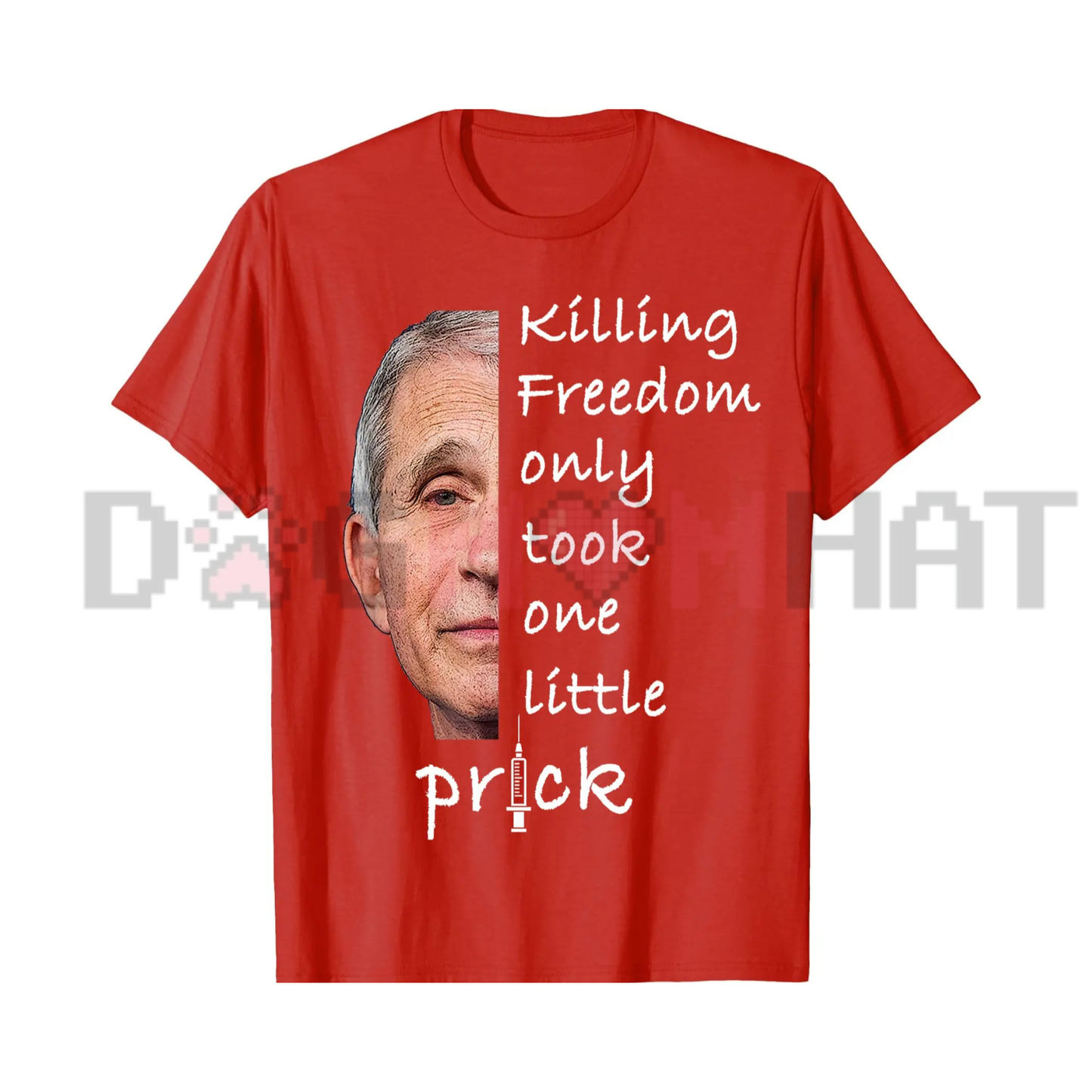 Liberty Under Attack Graphic Tee - One Little Prick Sarcastic Freedom Statement Pure Cotton Unisex T-Shirt