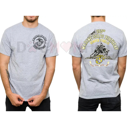 250th USMC Birthday T-Shirt – Marine Corps Anniversary Tee