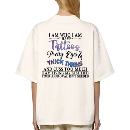 "Tattoos Pretty Eyes" Slogan Shirt – Retro Slogan Tee