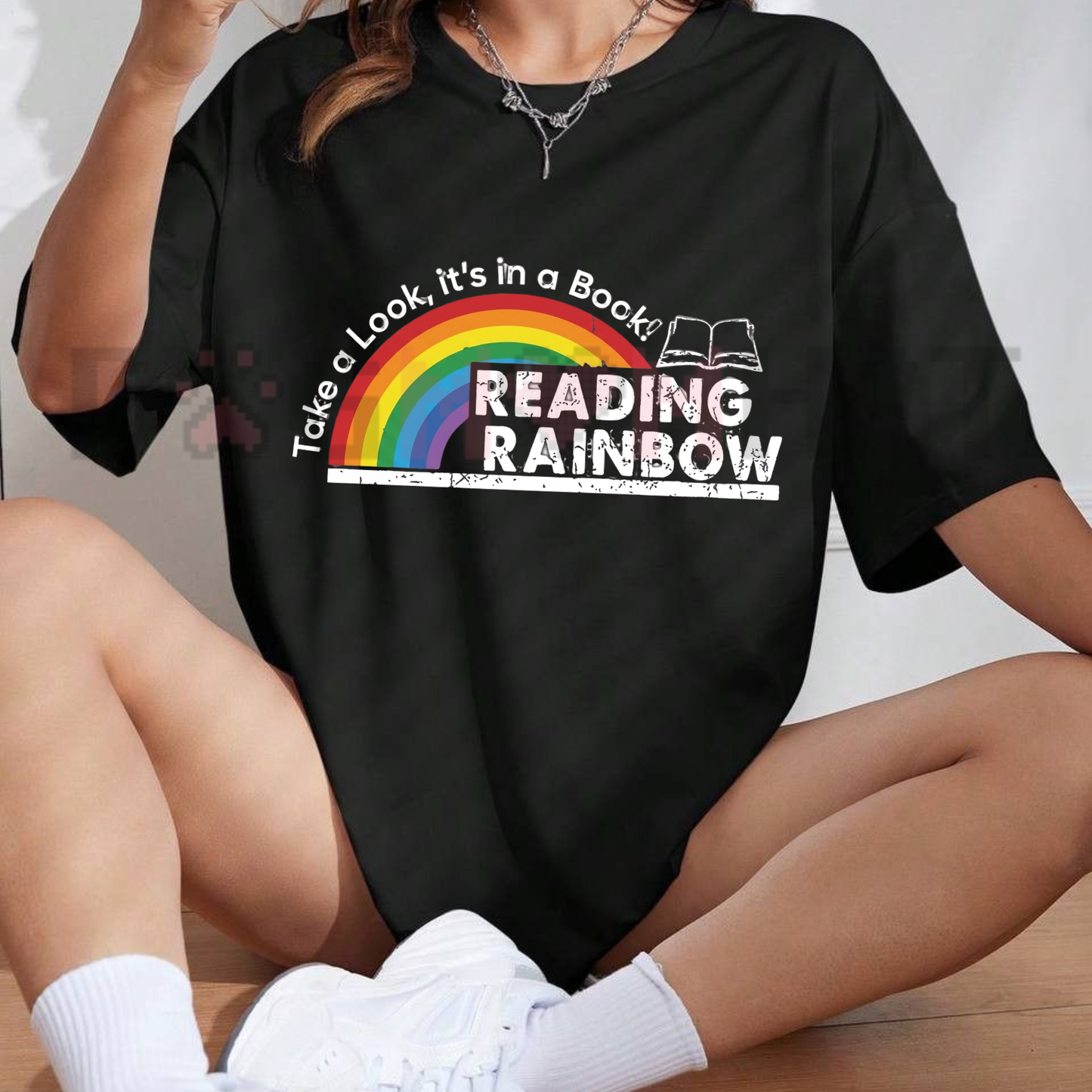 Retro Reading Rainbow Graphic Tee - Vintage "Take A Look It's In A Book" Shirt