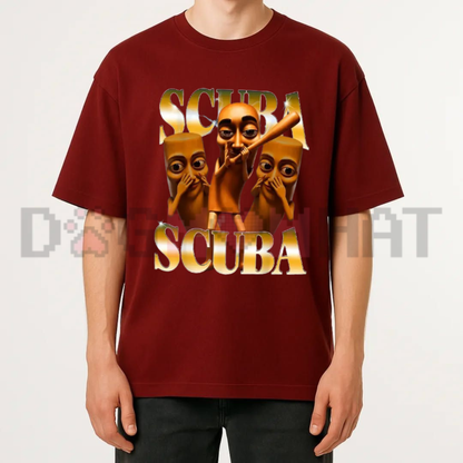 Scuba Tung Tung Sahur Stupid Dance Graphic Tee - Viral Y2K Brainrot Meme Cotton Unisex Streetwear T-Shirt
