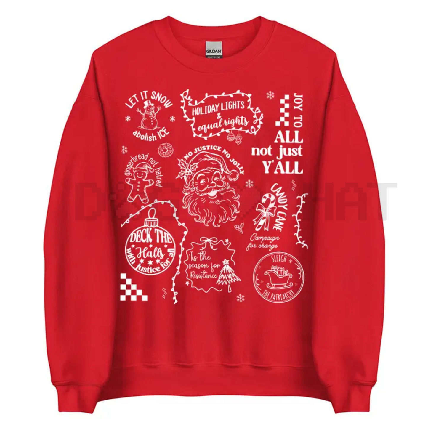 Doodle Christmas Liberal Values Sweatshirt