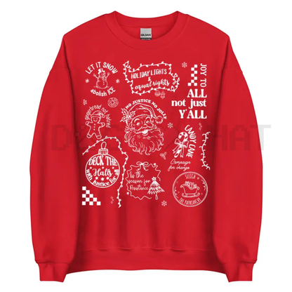 Doodle Christmas Liberal Values Sweatshirt