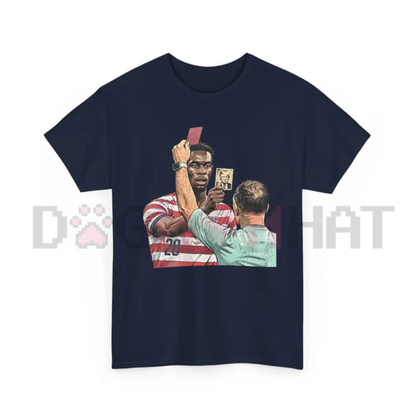 Funny Soccer Red Card Meme Graphic Tee - Football Fan Matchday Humor Shirt