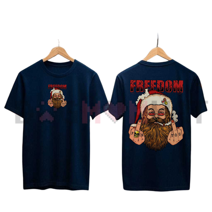 FREEDOM Defiant Santa Claus Graphic T-Shirt