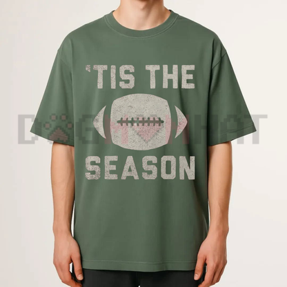 Gridiron Autumn Kickoff Vintage Tee - Retro Game Day Football Season Unisex Cotton Graphic Shirt