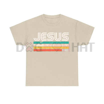 Vintage "Jesus King" T-Shirt – Classic Christian Cotton Menswear Tee, Retro Religious Graphic Shirt