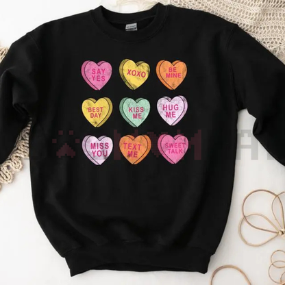 Valentine’s Day Conversation Hearts Sweatshirt