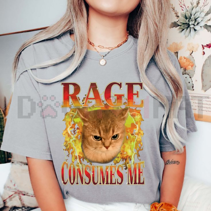"Cat Rage Is Consuming Me" Funny T-Shirt