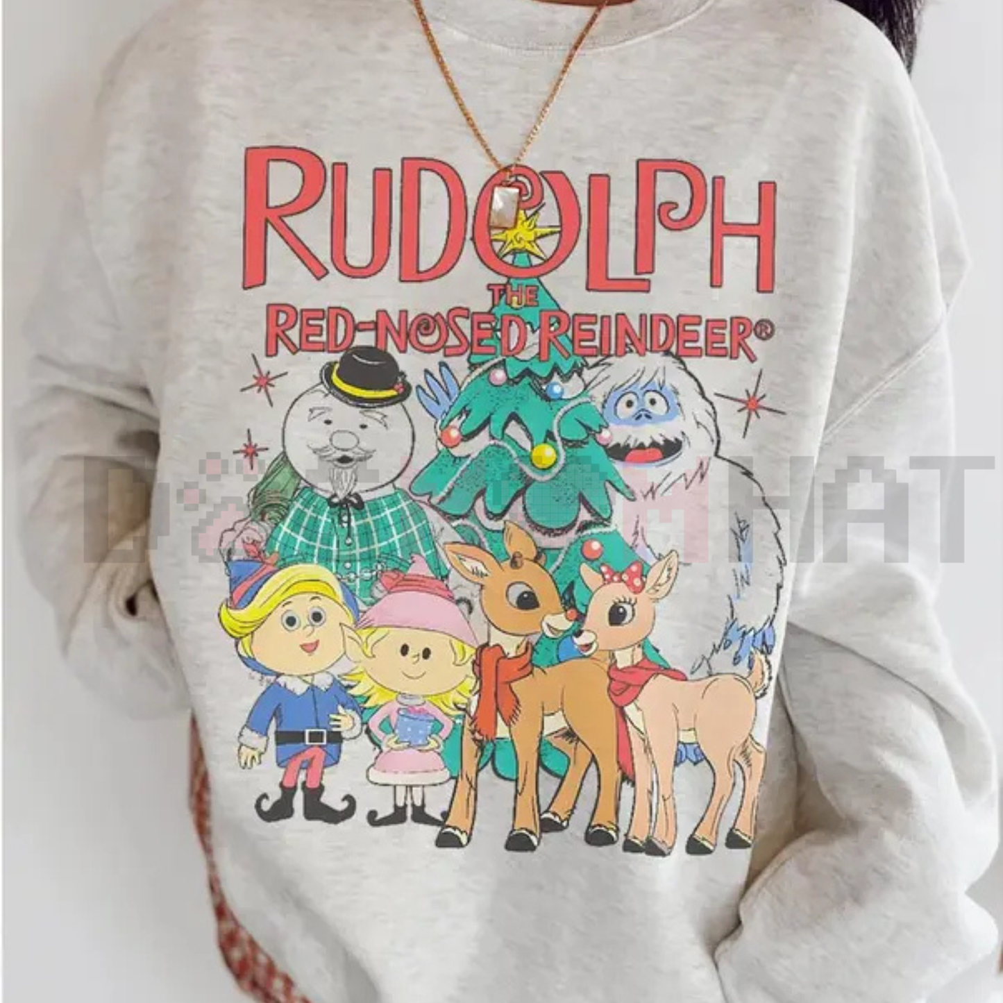 Vintage Look Rudolph Sweatshirt