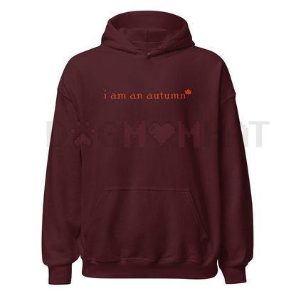 "I Am An Autumn" Embroidered Unisex Hoodie – Stitched in the USA, Cozy Fall Seasonal Fashion, Trendy Comfort Colors Pullover