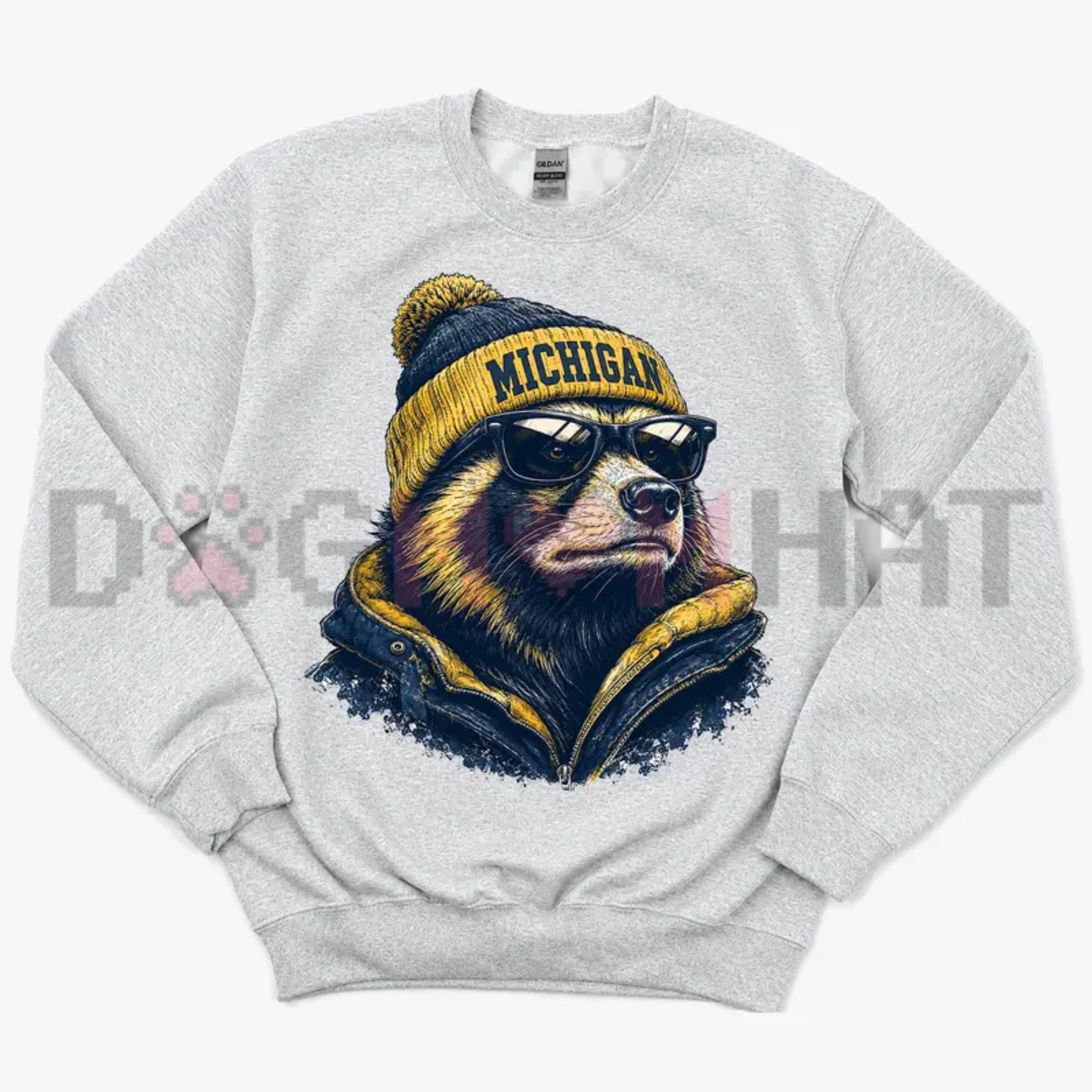 Gridiron Spirit Animal City Graphic Sweatshirt - Retro College Game Day Pullover Classic Sports Apparel