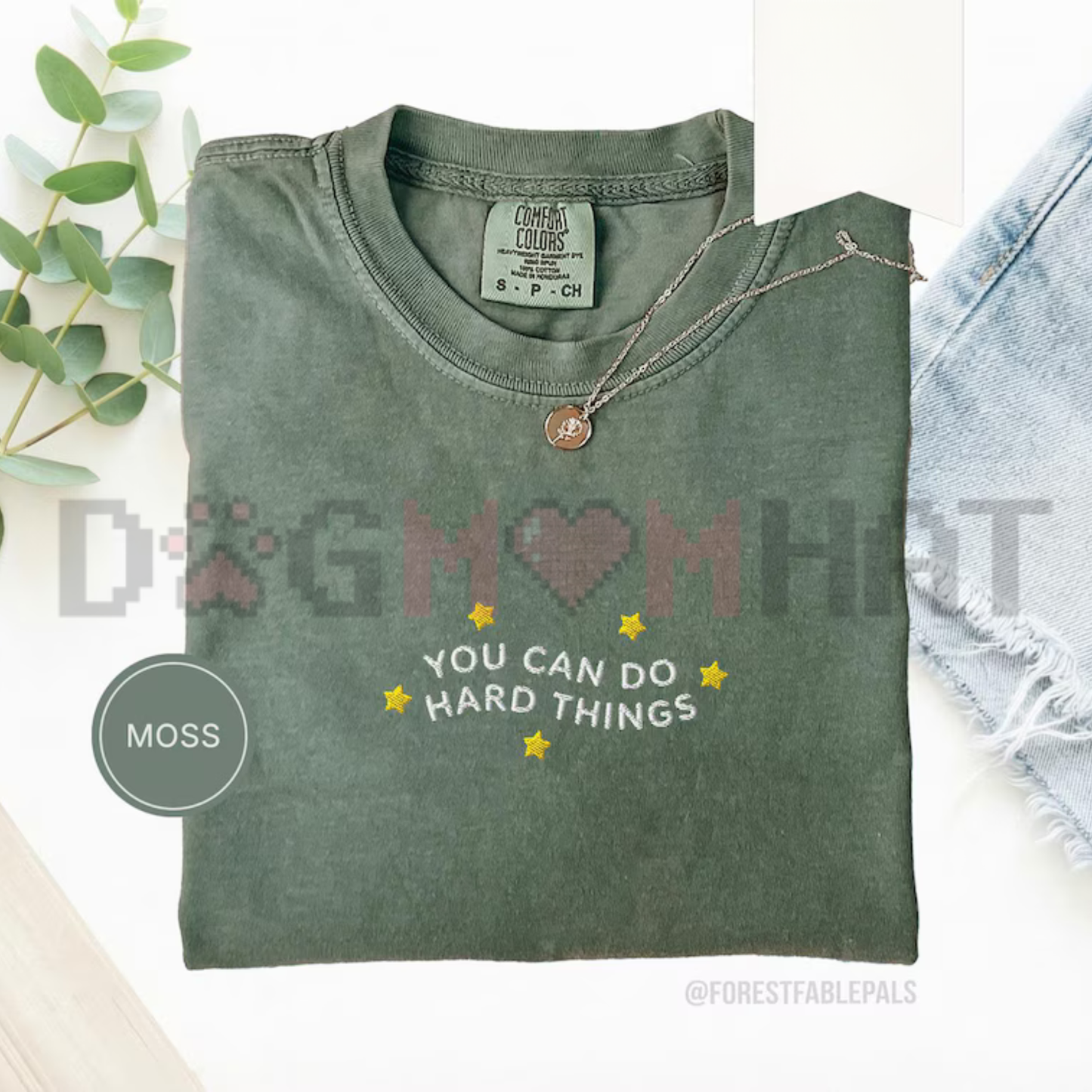 Embroidered Comfort Colors You Can Do Hard Things T-Shirt - Positive Teacher & Counselor Gift