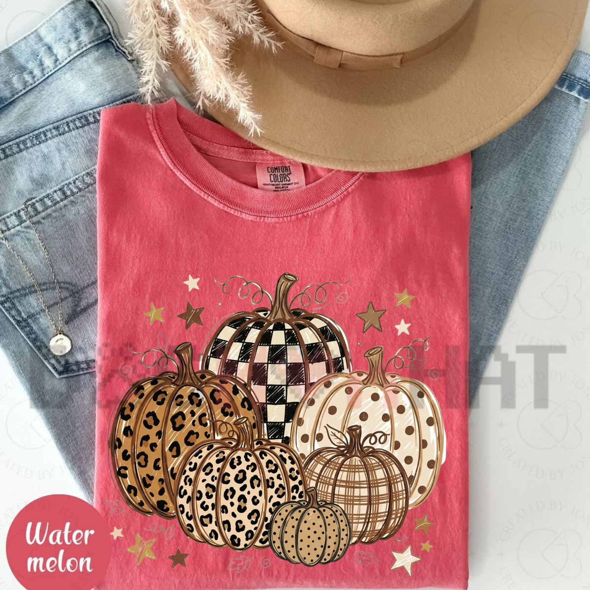 Comfort Colors® Fall Pumpkins T-Shirt - Trendy Women's Autumn Graphic Tee