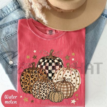 Comfort Colors® Fall Pumpkins T-Shirt - Trendy Women's Autumn Graphic Tee