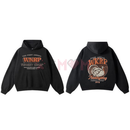 Turkey Drop 1978 Hoodie – WKRP In Cincinnati, Funny Thanksgiving Hoodie