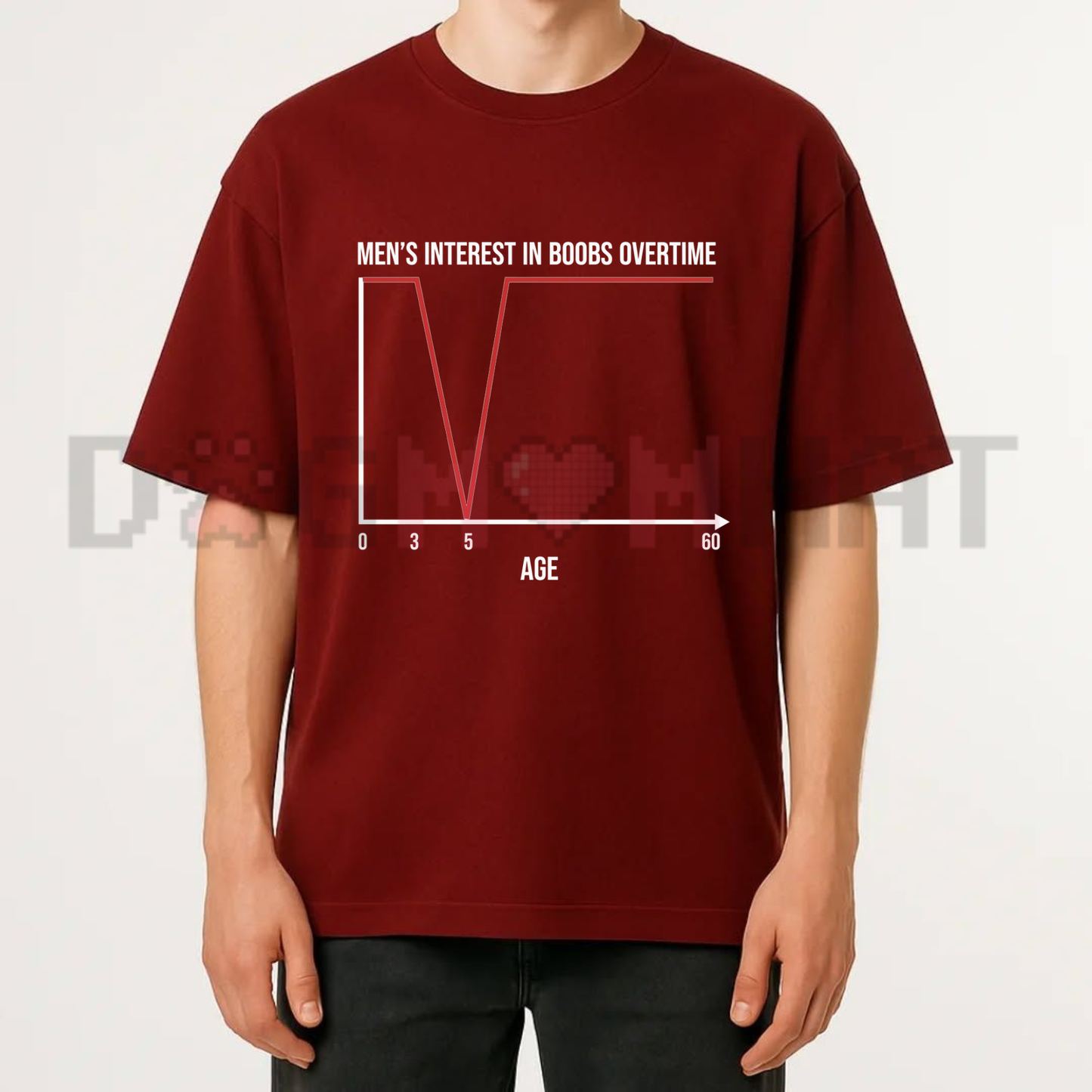 Data Driven Priorities Chart Graphic Tee - Funny Men's Interest Timeline Unisex Pure Cotton Shirt