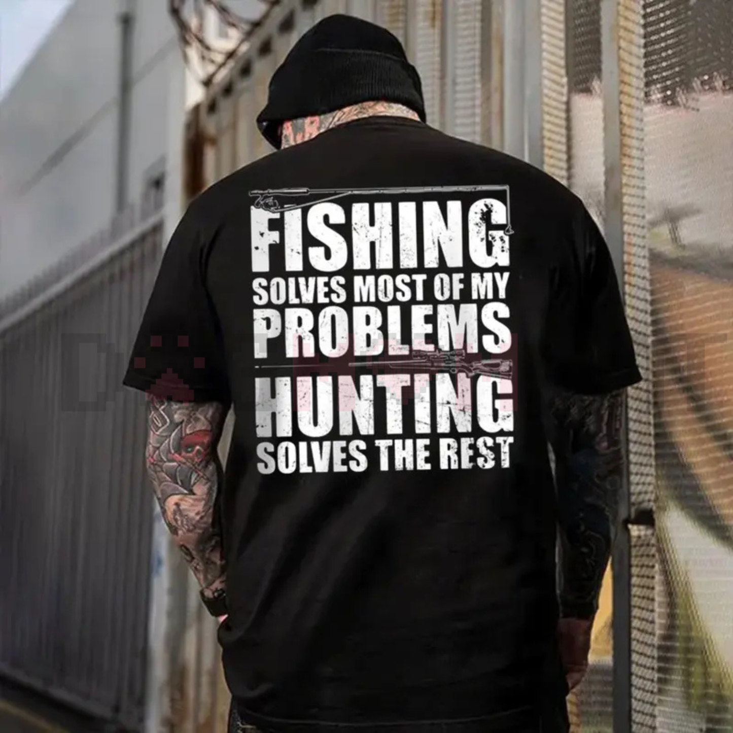 "Fishing Solves Most Of My Problems Hunting Solves The Rest" Shirt
