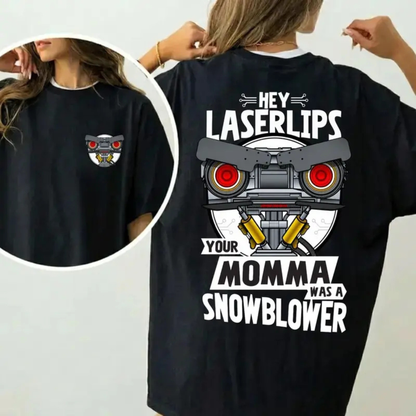 Johnny 5 Retro Sci-Fi Comedy Tee - Classic 80s Movie Laser Lips Pure Cotton Unisex T-Shirt