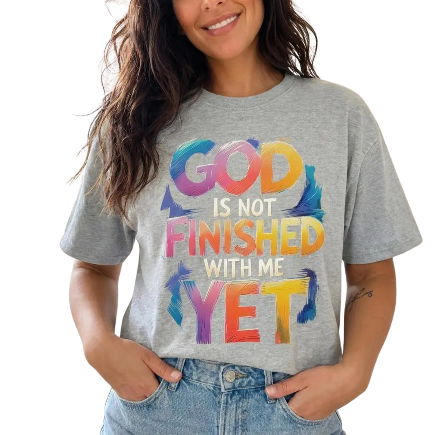 Inspirational Christian Shirt - "God Is Still Working On Me" Motivational Gospel Tee