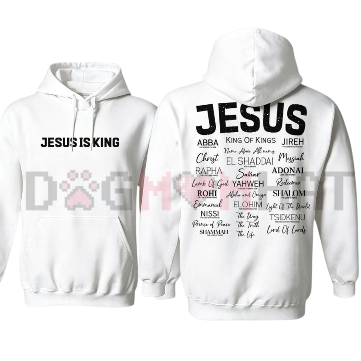 JESUS IS KING Gothic Streetwear Graphic Hoodie