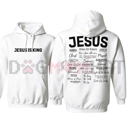 JESUS IS KING Gothic Streetwear Graphic Hoodie