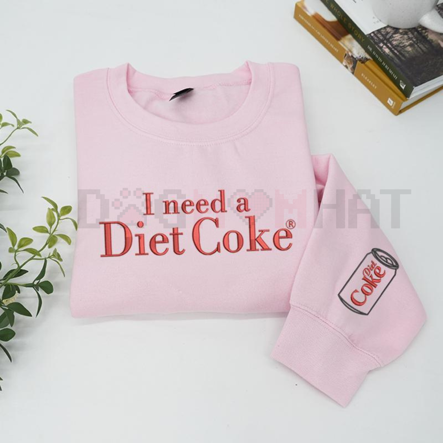 Embroidered 'I Need a Diet Coke' Sarcastic Sweatshirt
