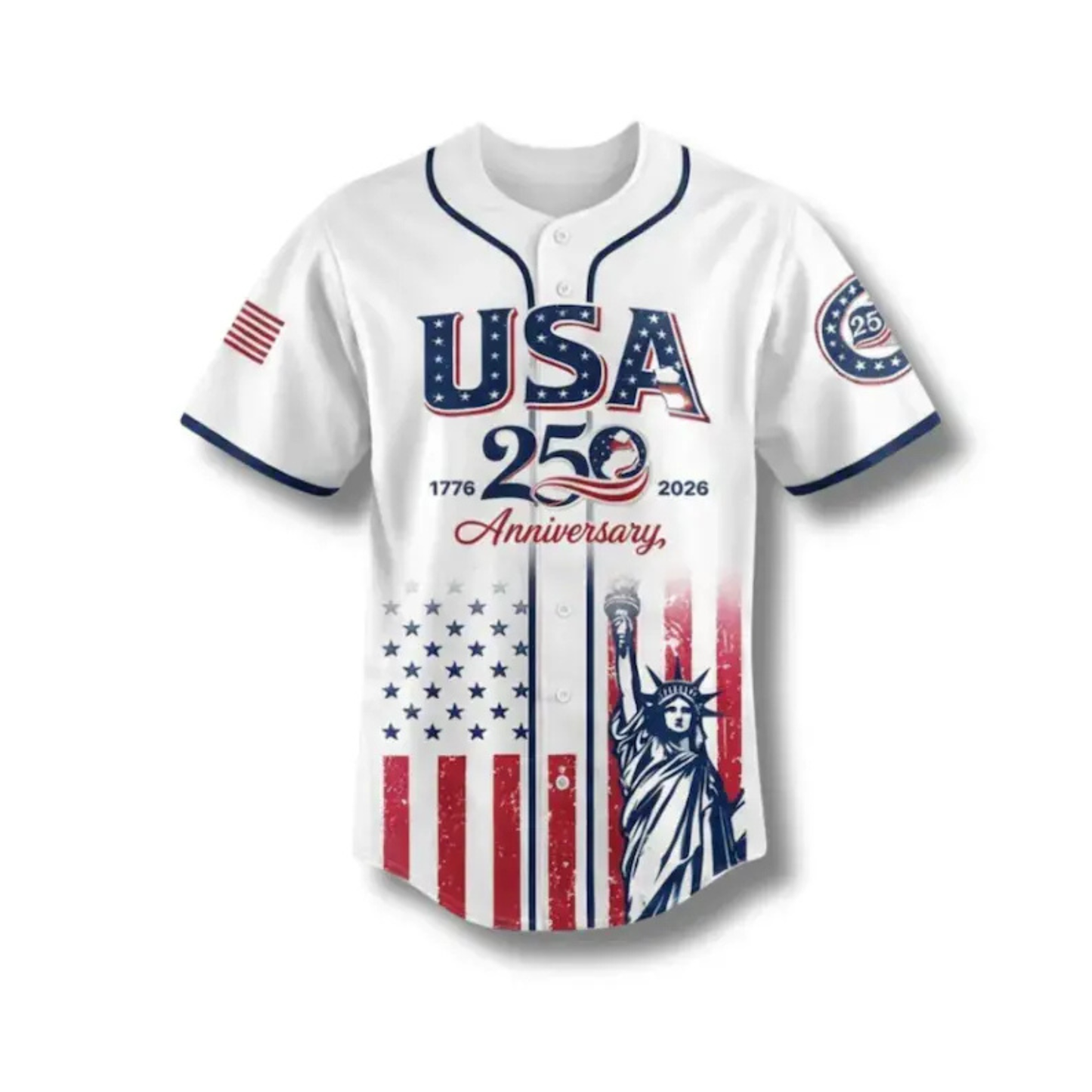 USA 250th Anniversary Baseball Jersey – Semiquincentennial Celebration Top