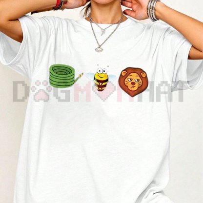 Hose Bee Lion Funny Wordplay Graphic Tee - Clever Pun Unisex Cotton Casual Shirt