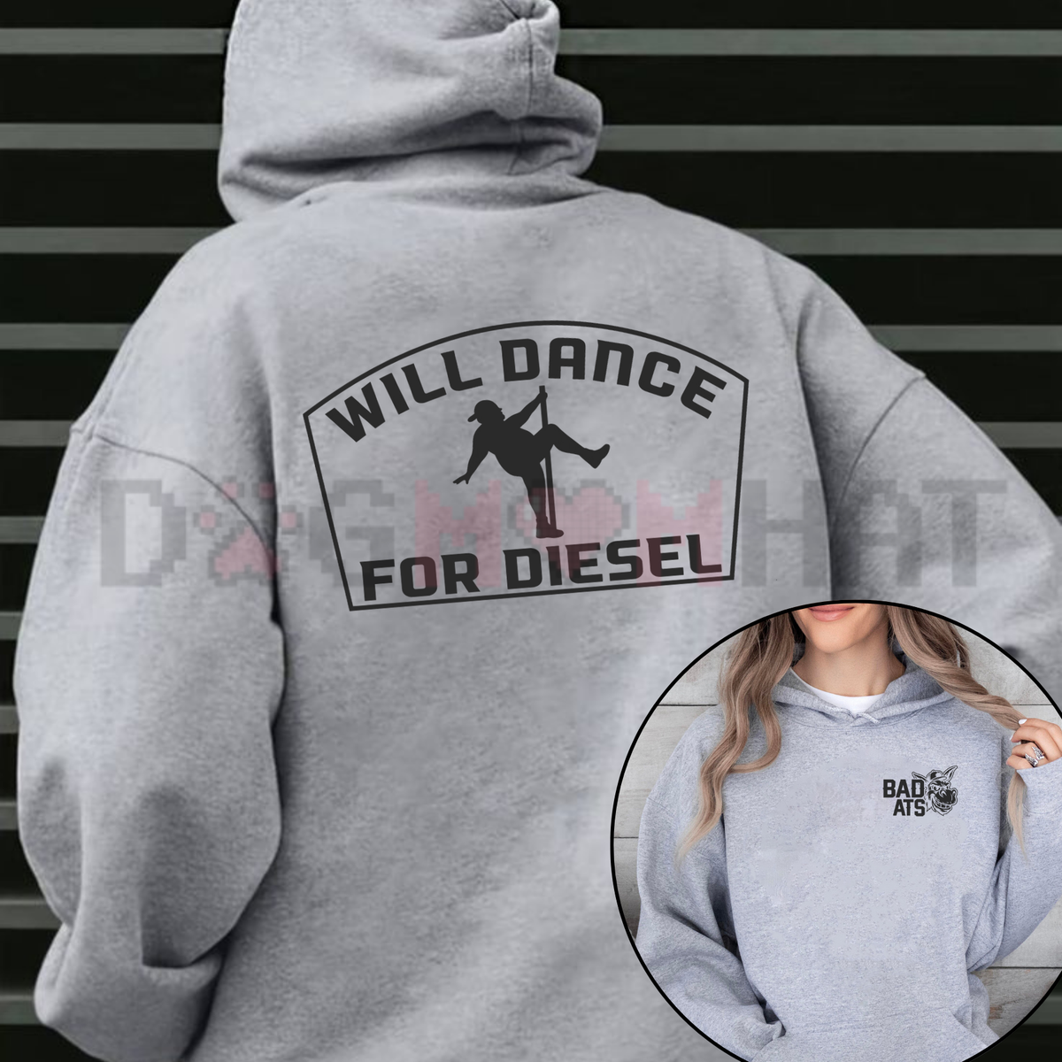 Parke Horizon Hoodie – "Will Dance For Fuel" Mechanic Automotive Graphic Heavy-Blend Pullover