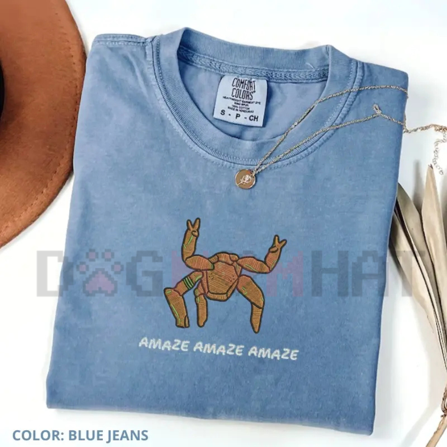 Embroidered Project Hail Mary Sci-Fi Tee - Comfort Colors Rocky "Amaze!" Custom Stitched Shirt