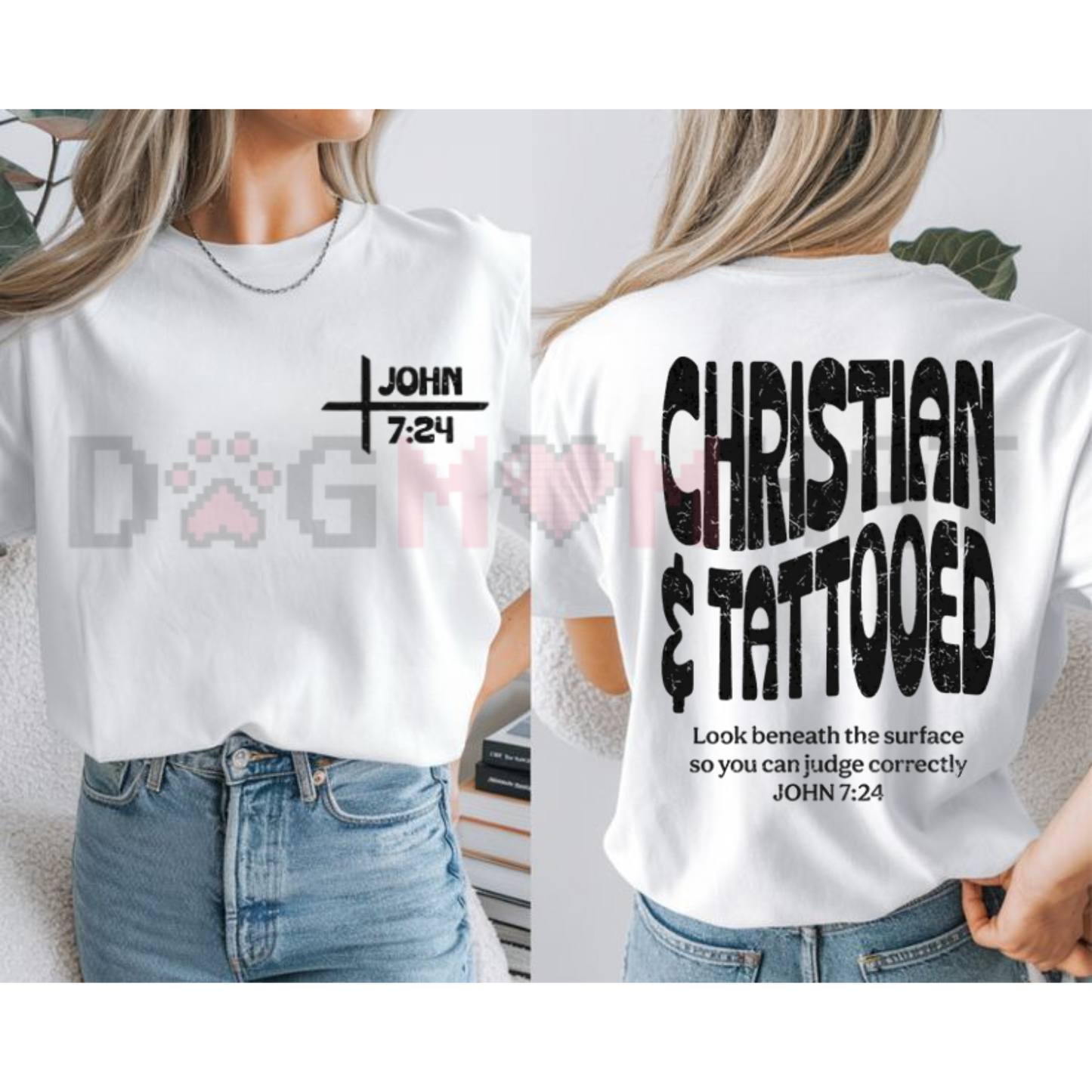 Faithful Bloom Seamless Daily Grace Tee - Women's Solid Christian Short-Sleeve Cotton Shirt