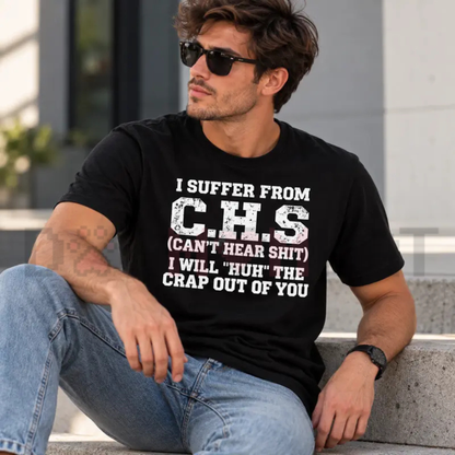 Parke Horizon Tee – "Huh?" Sarcastic Hearing Humor Graphic T-Shirt