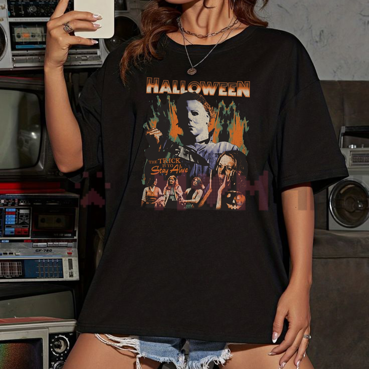 "Halloween 1978 - The Trick Is To Stay Alive" Horror Graphic T-Shirt