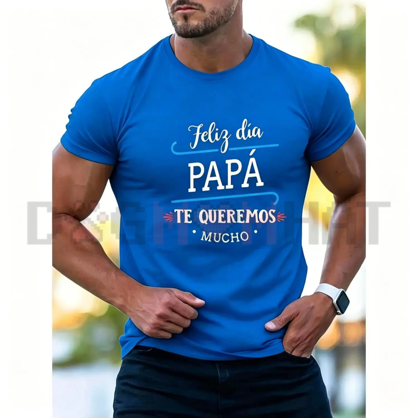 Home Break Men's "Feliz Día Papá" Black Cotton T-Shirt