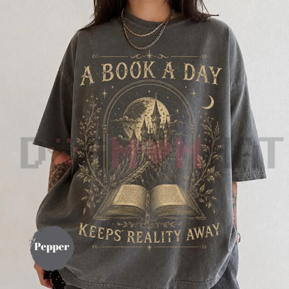 "A Book a Day Dragon" Graphic T-Shirt